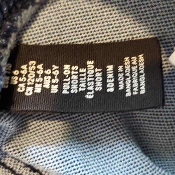 🛒 &Denim Size 6 Drawstring Jean Shorts - Picture 2 of 4